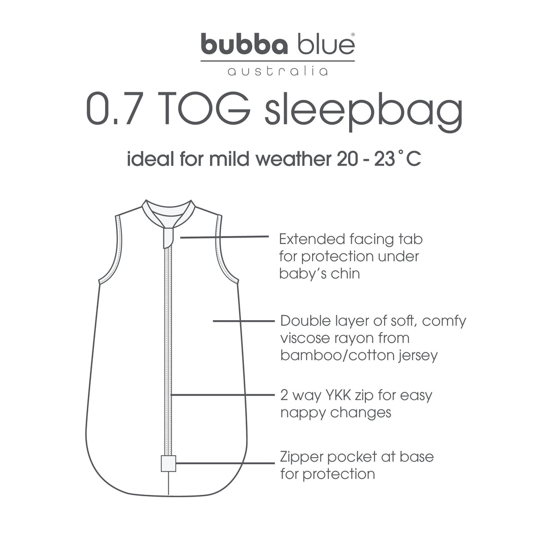 Aussie Animals 0.7 TOG Sleep Bag - Plum