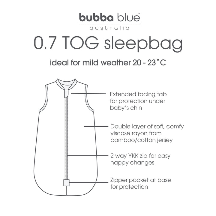 Aussie Animals 0.7 TOG Sleep Bag - Plum