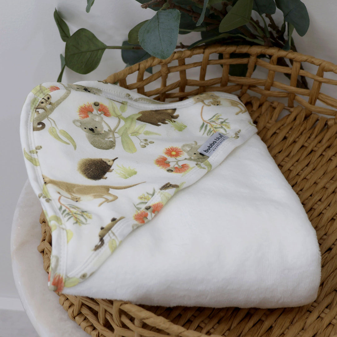 Aussie Animals Hooded Towel - Plum