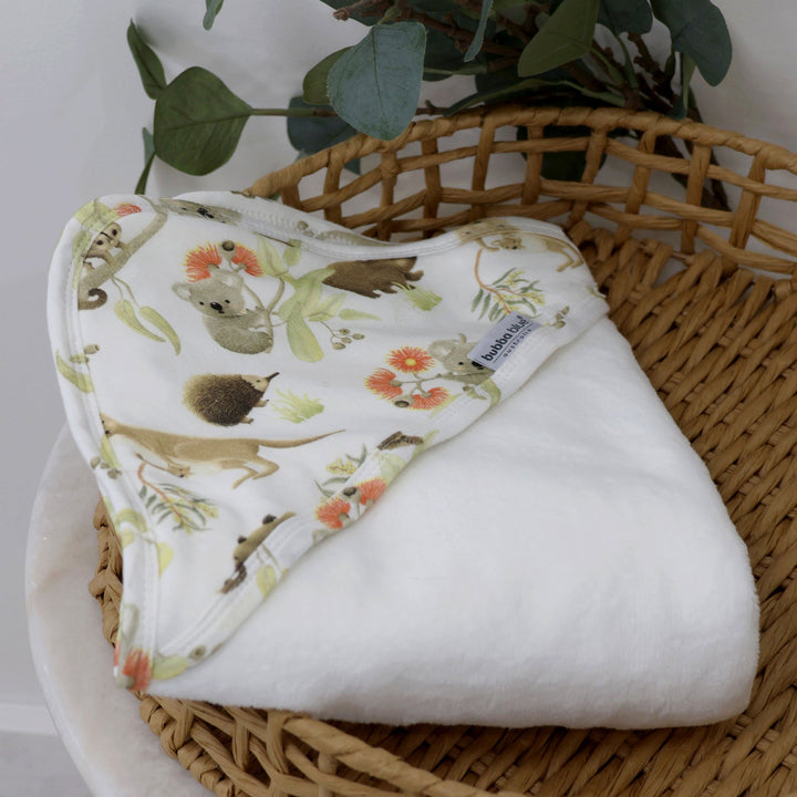 Aussie Animals Hooded Towel - Plum