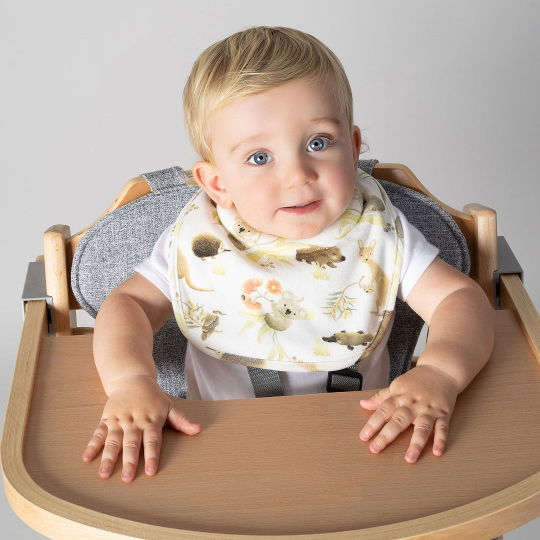 Aussie Animals 2pk Dribble Bibs - Plum
