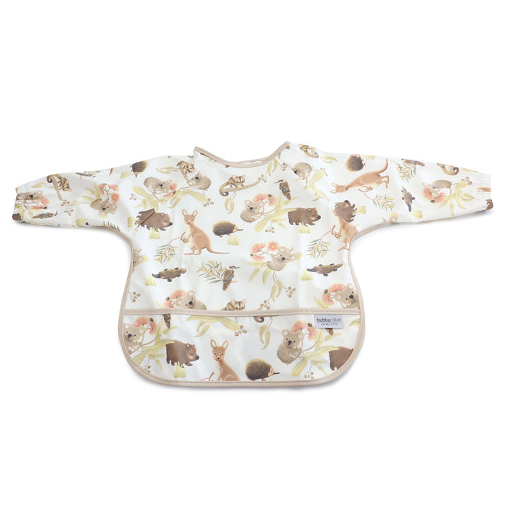 Aussie Animals Smock Bib - Plum