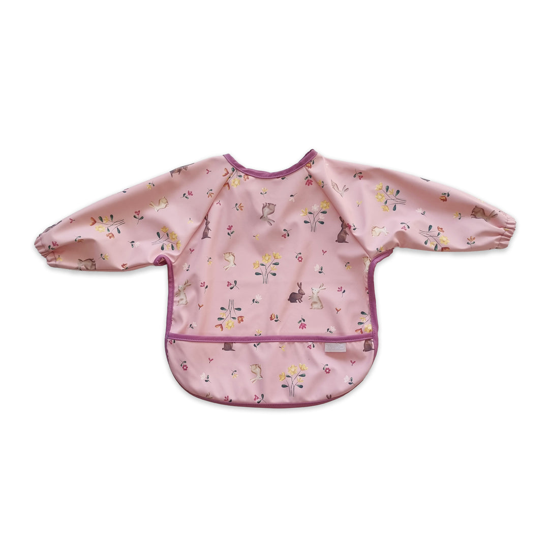 PLUM Long Sleeve Feeding Smock - Berry Bunny