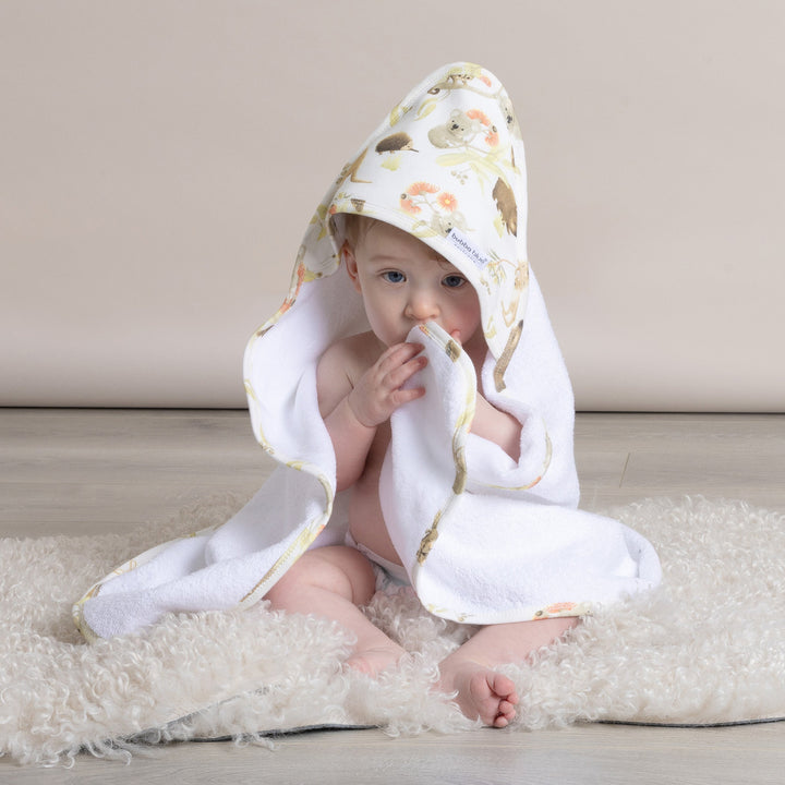 Aussie Animals Hooded Towel - Plum