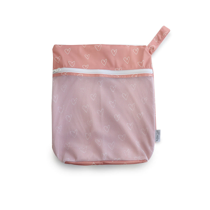 Nordic 2pk Wet/Dry Bags Bundle Berry Hearts - 25x28cm &amp; 30x35cm - Plum