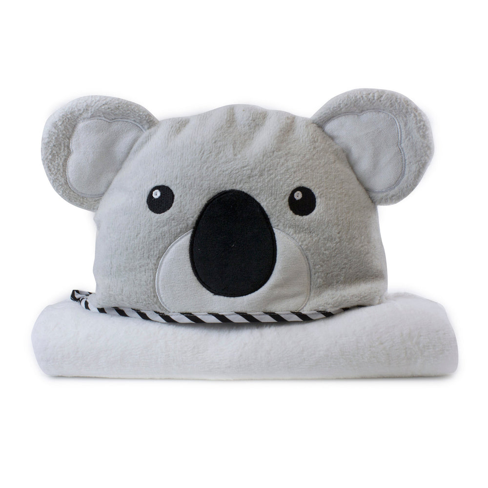 Aussie Animals 'Koala' Novelty Hooded Bath Towel - Plum