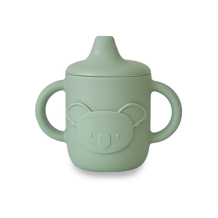 Plum Silicone Koala Sippy Cup - Olive
