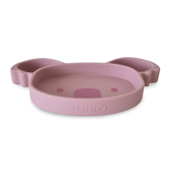 Plum Silicone Suction Koala Plate - Dusty Berry