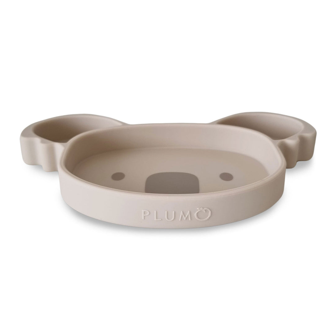 Plum Silicone Suction Koala Plate - Sand