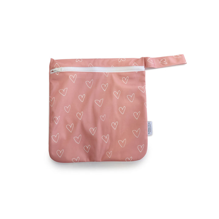 Nordic 2pk Wet/Dry Bags Bundle Berry Hearts - 25x28cm &amp; 30x35cm - Plum