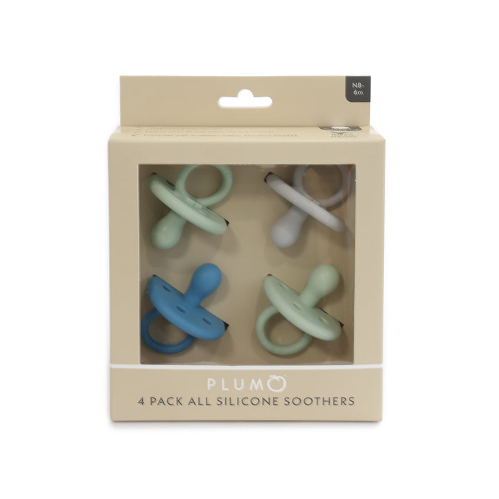 PLUM 4pk Silicone Soothers Mystery Pack NB-6M