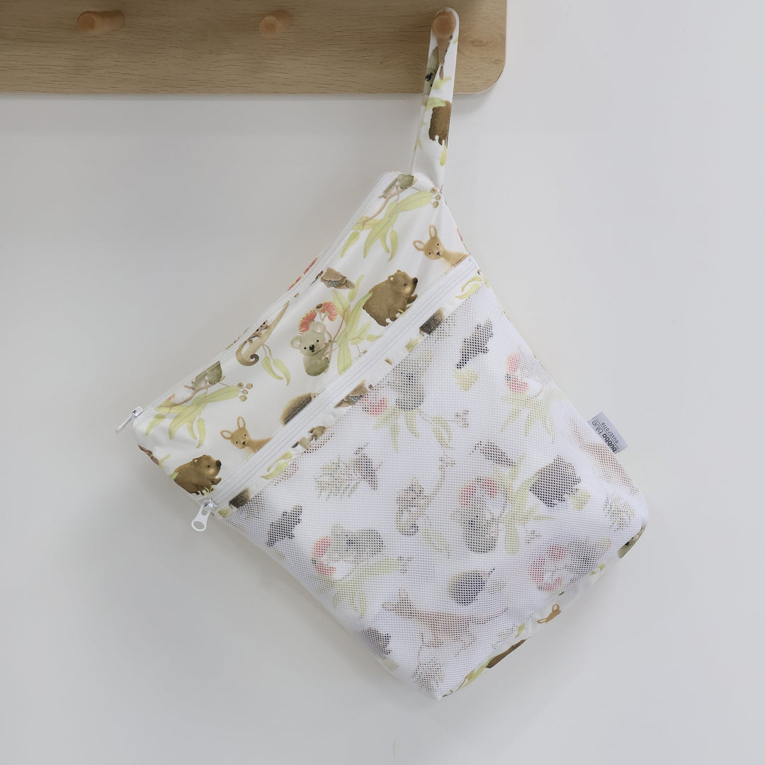Aussie Animals 2pk Wet/Dry Bags Bundle - 25x28cm &amp; 30x35cm - Plum