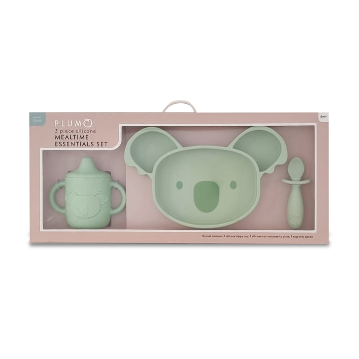 PLUM 3PC Feeding Set - Olive