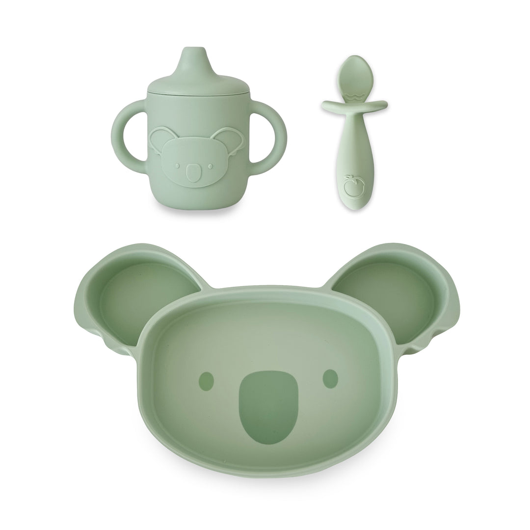 PLUM 3PC Feeding Set - Olive