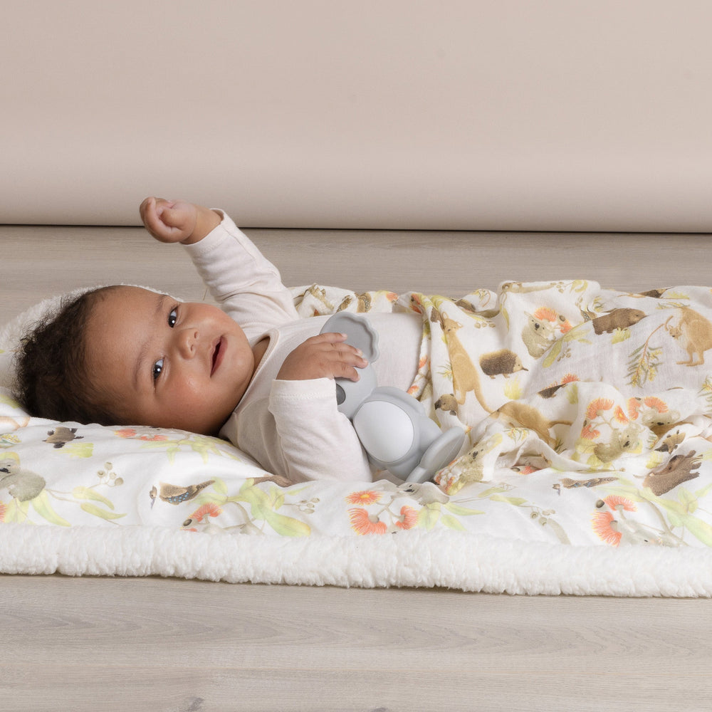 Aussie Animals 3pk Muslin Wraps - Plum