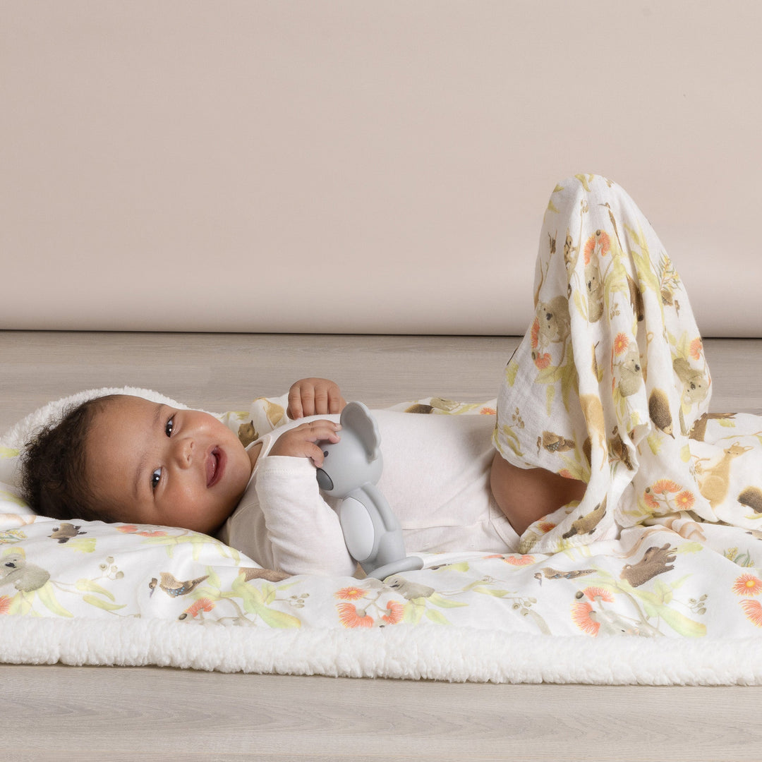Aussie Animals 3pk Muslin Wraps - Plum