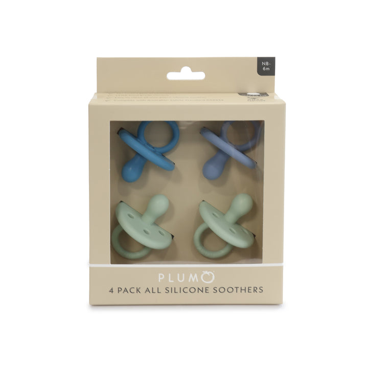 PLUM 4pk Silicone Soothers Mystery Pack NB-6M