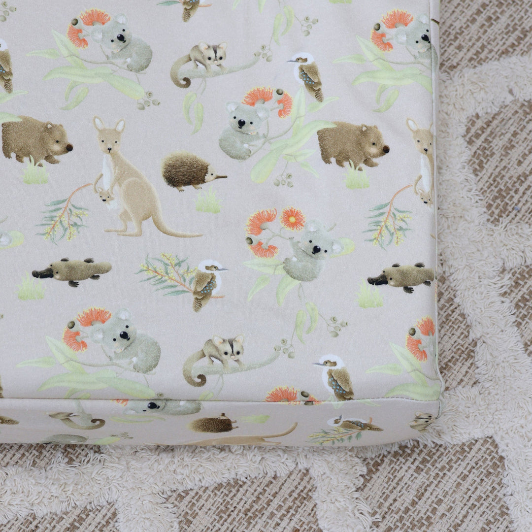 Aussie Animals Waterproof Change Mat Cover - Plum
