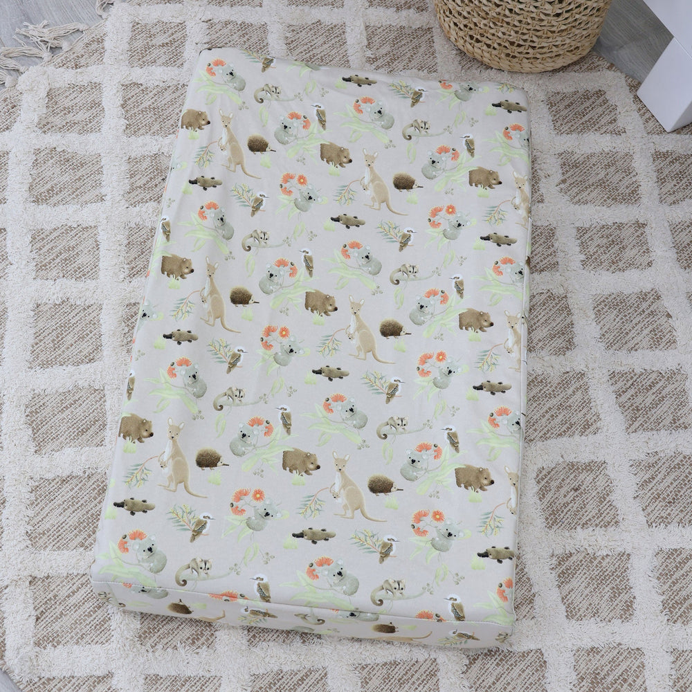 Aussie Animals Waterproof Change Mat Cover - Plum