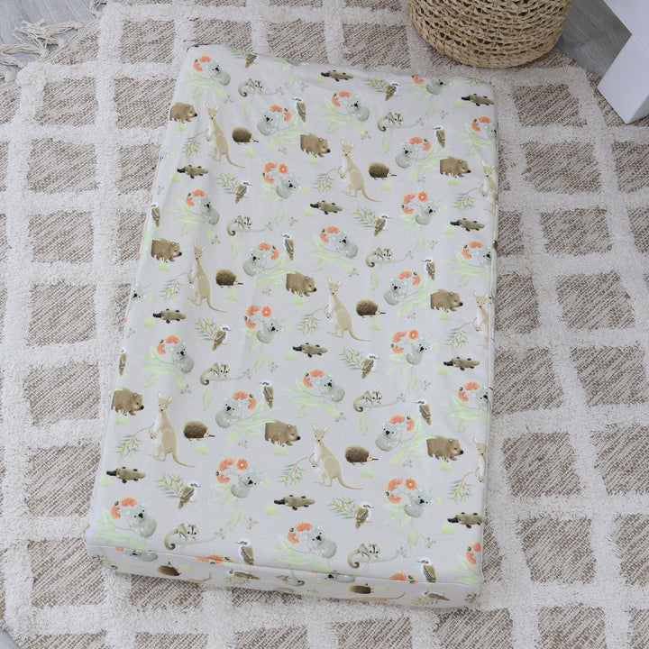 Aussie Animals Waterproof Change Mat Cover - Plum