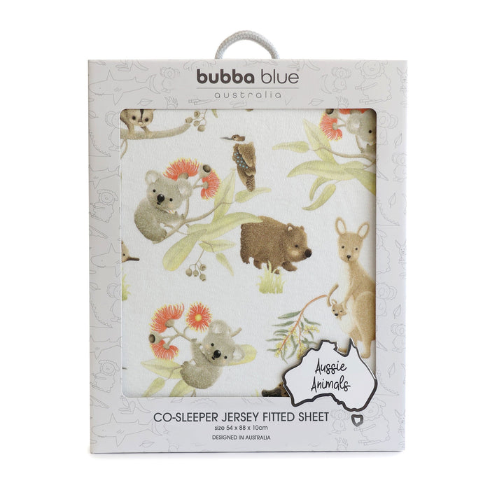 Aussie Animals Co Sleeper/Bedside Sleeper Jersey Fitted Sheet - Plum