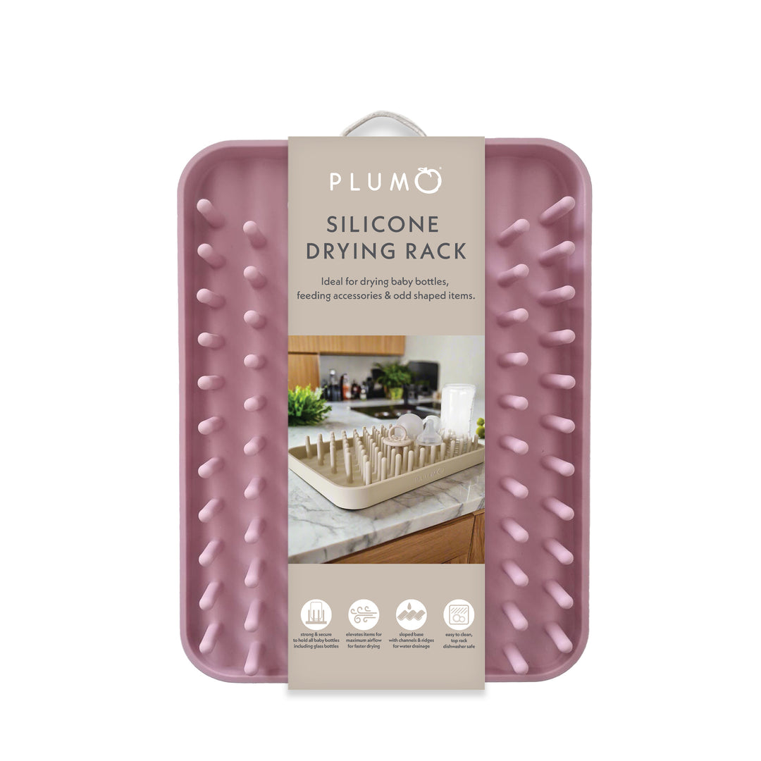 PLUM Hedgehog Silicone Drying Rack - Dusty Berry