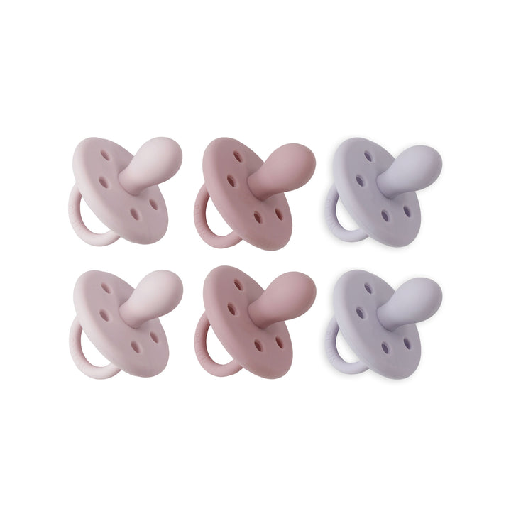 6pcs Silicone Soothers Bundle NB-6M - Girl Pack