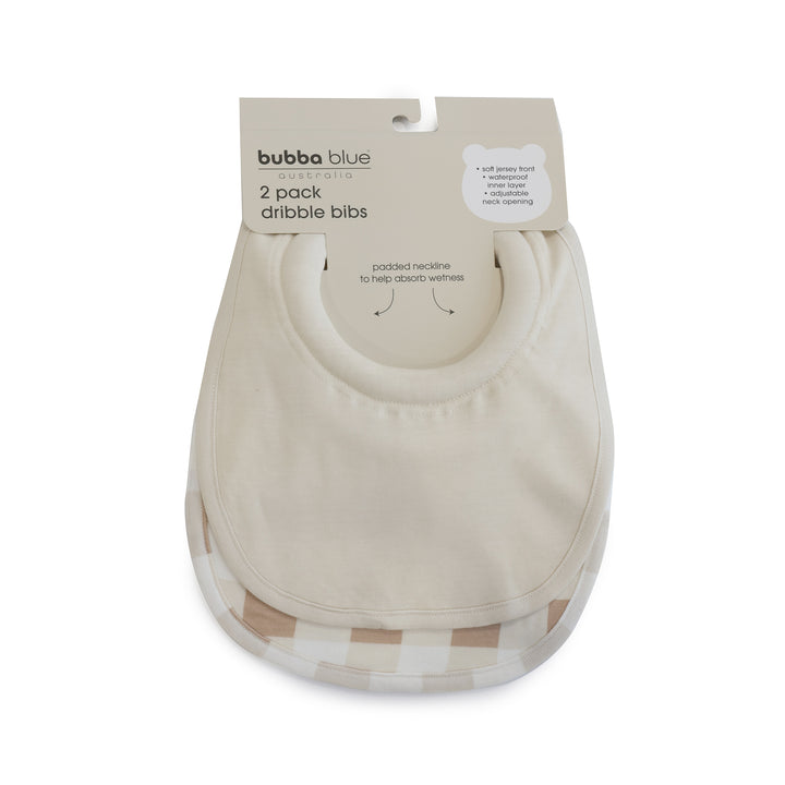 Bubba Sundae 2pk Dribble Bibs - Chestnut