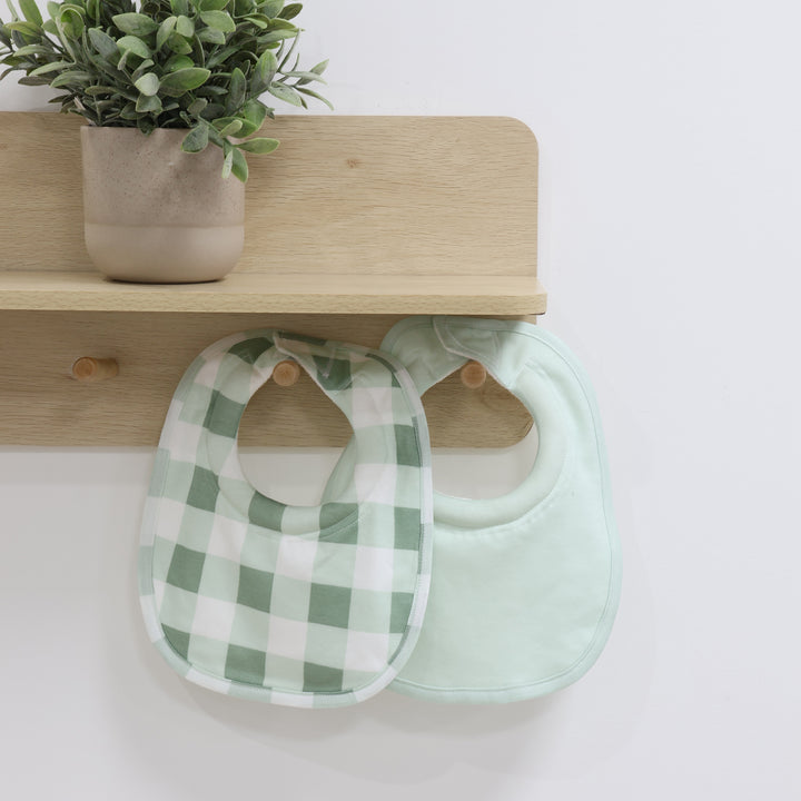 Bubba Sundae 2pk Dribble Bibs - Greentea