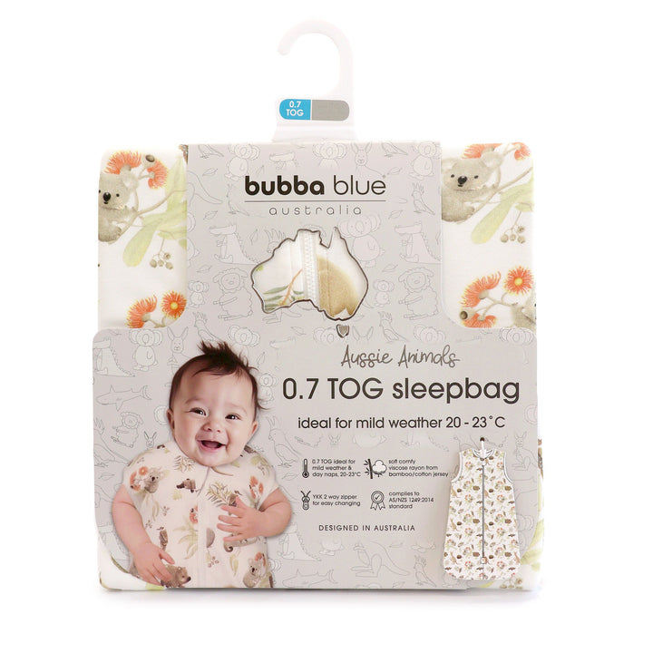 Aussie Animals 0.7 TOG Sleep Bag - Plum