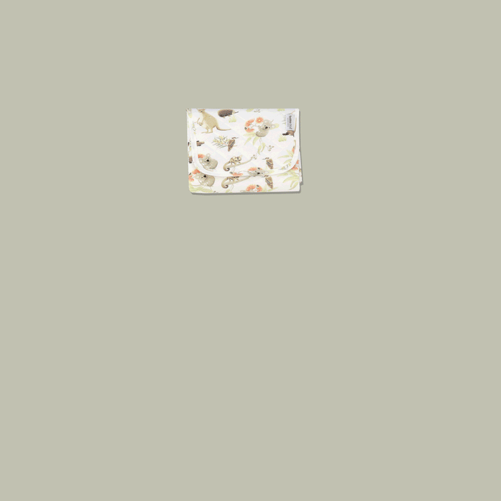 Aussie Animals Travel Change Mat - Plum