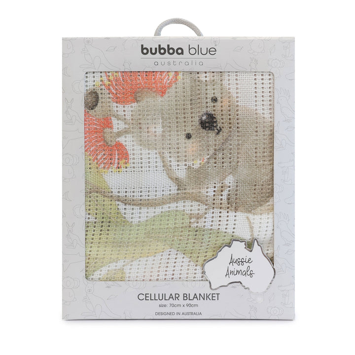 Aussie Animals Cellular Blanket - Plum
