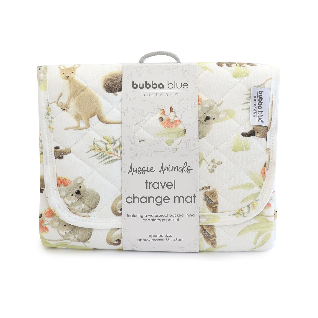 Aussie Animals Travel Change Mat - Plum