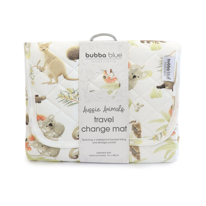 Aussie Animals Travel Change Mat - Plum