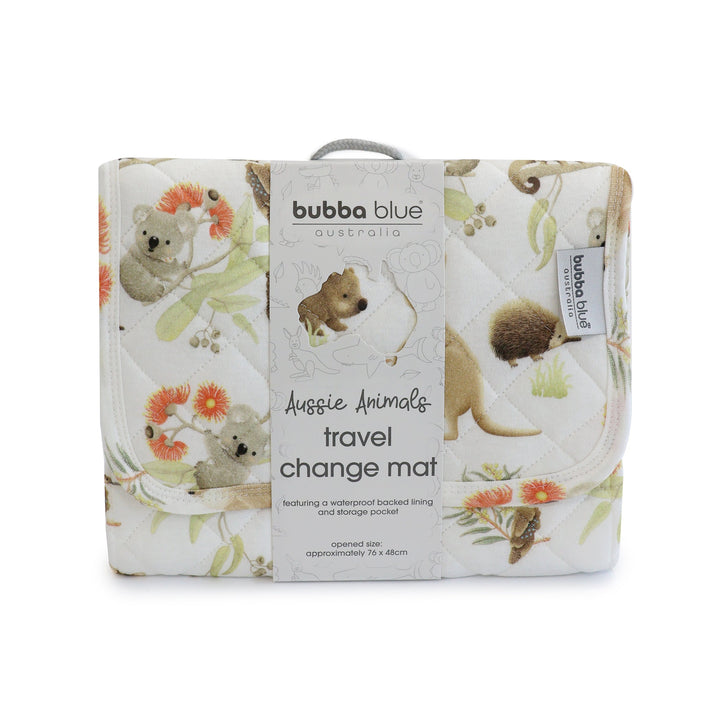 Aussie Animals Travel Change Mat - Plum