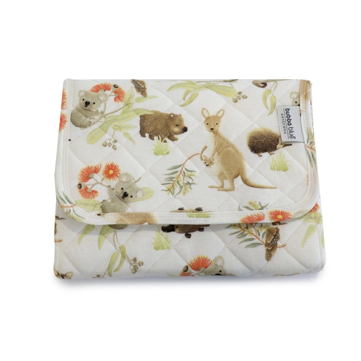 Aussie Animals Travel Change Mat - Plum