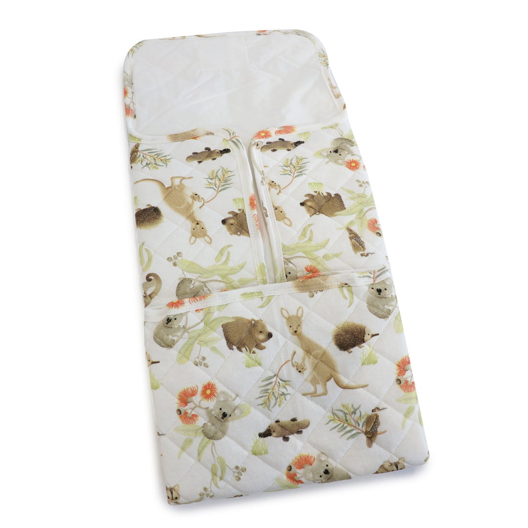Aussie Animals Travel Change Mat - Plum