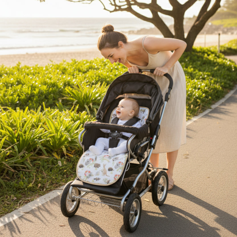 Aussie Animals AIR+ Pram Liner - Plum