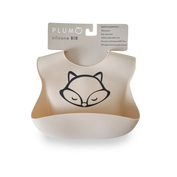PLUM Silicone Bib Fox - Sand