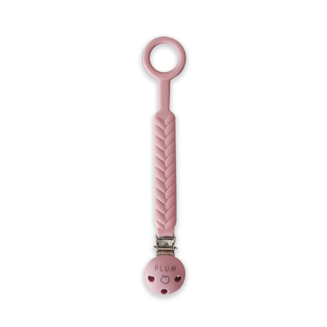 PLUM Silicone Soother Connectors Bundle - Berry &amp; Sand