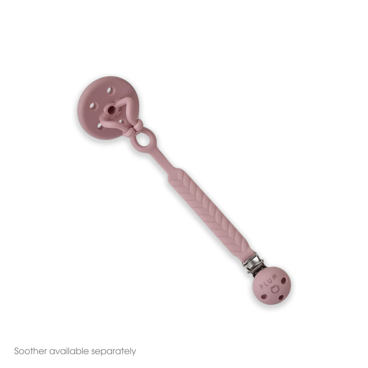 PLUM Silicone Soother Connectors Bundle - Berry &amp; Sand