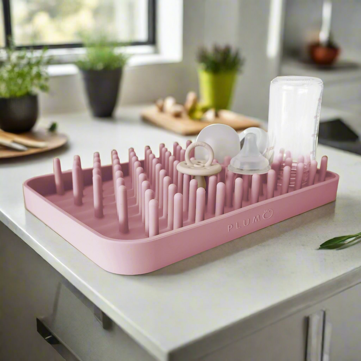 PLUM Hedgehog Silicone Drying Rack - Dusty Berry