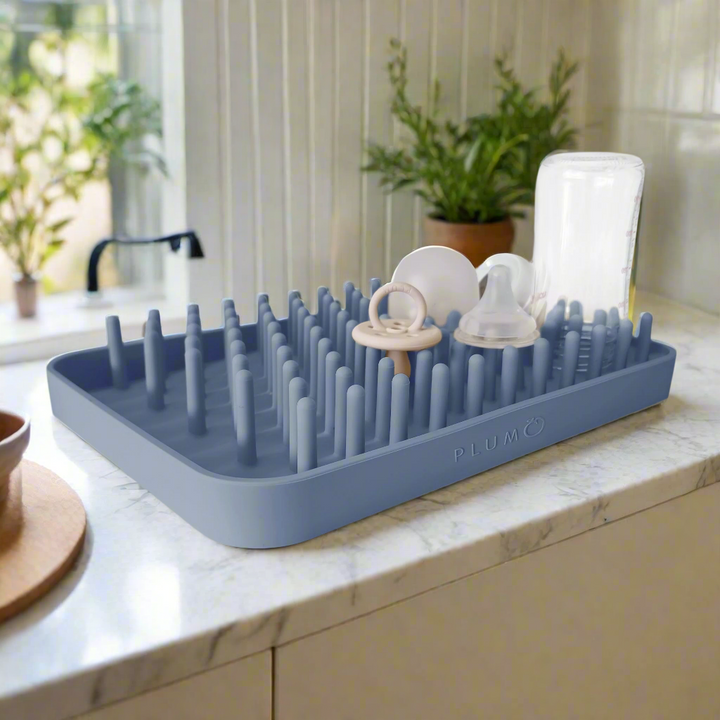 PLUM Hedgehog Silicone Drying Rack - Steel Blue