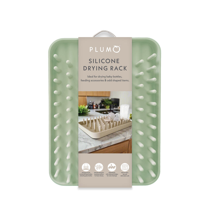 PLUM Hedgehog Silicone Drying Rack - Olive