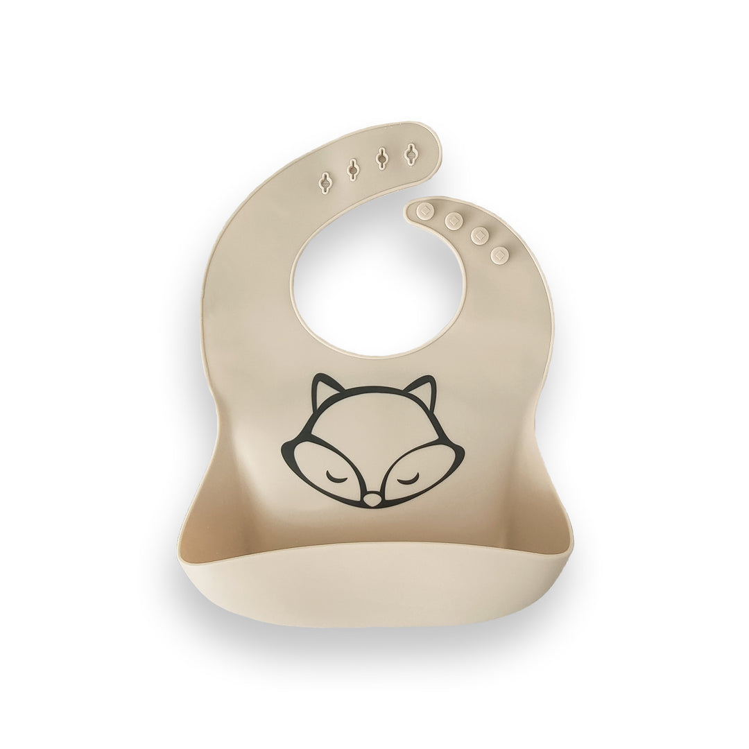 PLUM Silicone Bib Fox - Sand