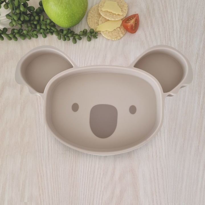 Plum Silicone Suction Koala Plate - Sand