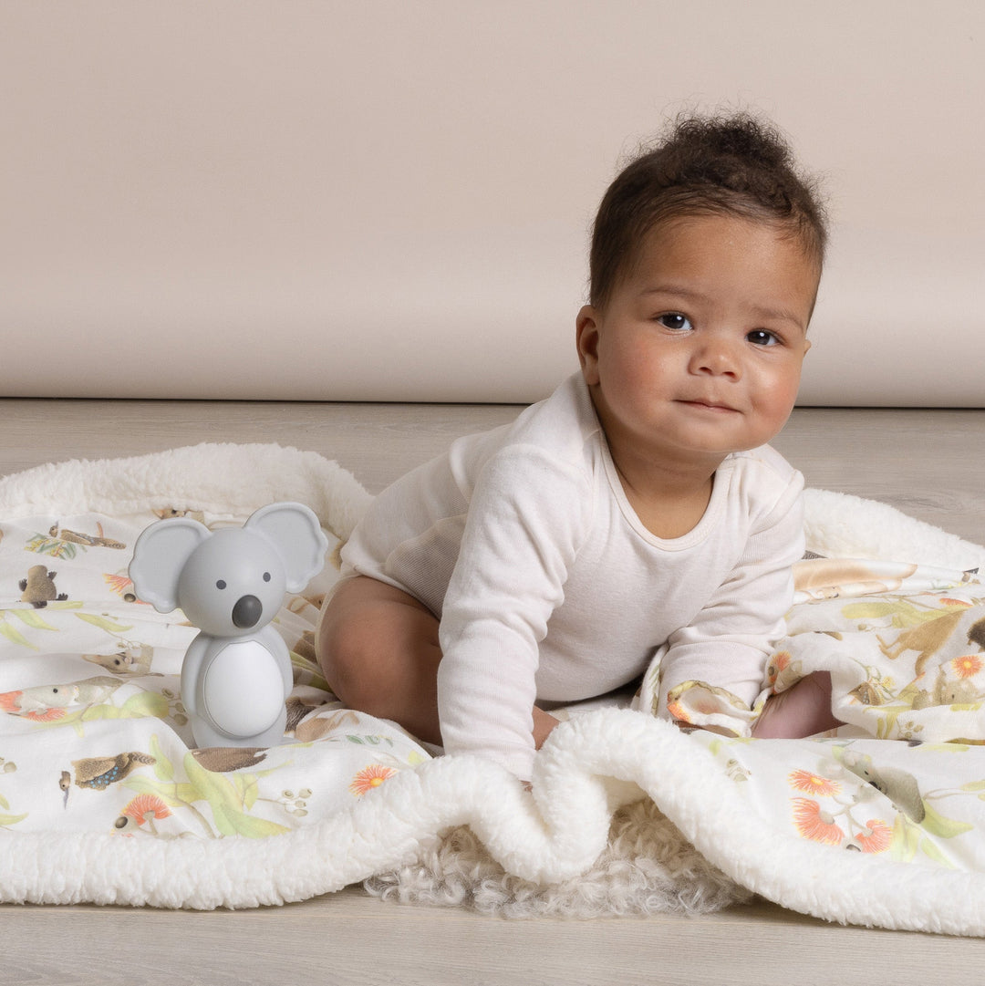 Aussie Animals Bubba Koala Silicone Teething Toy Grey - Plum