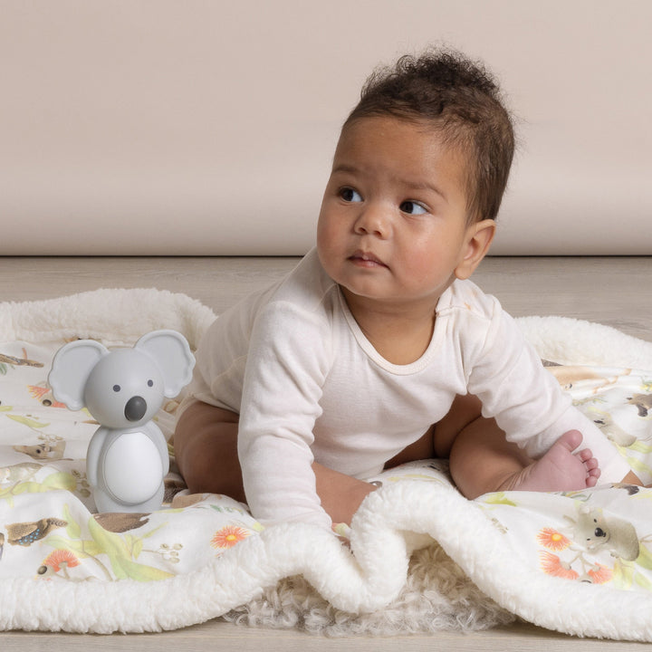 Aussie Animals Bubba Koala Silicone Teething Toy Grey - Plum