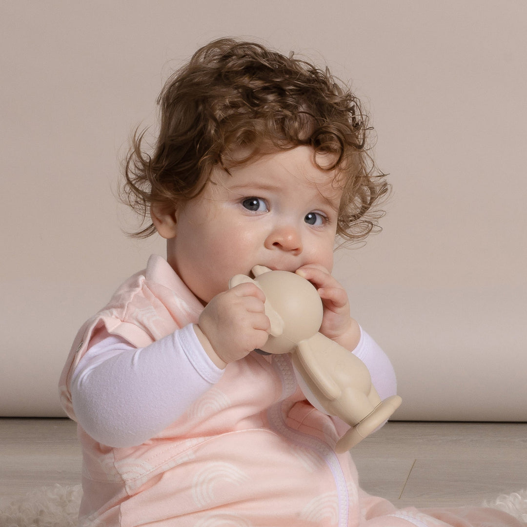 Aussie Animals Bubba Koala Silicone Teething Toy Sand - Plum