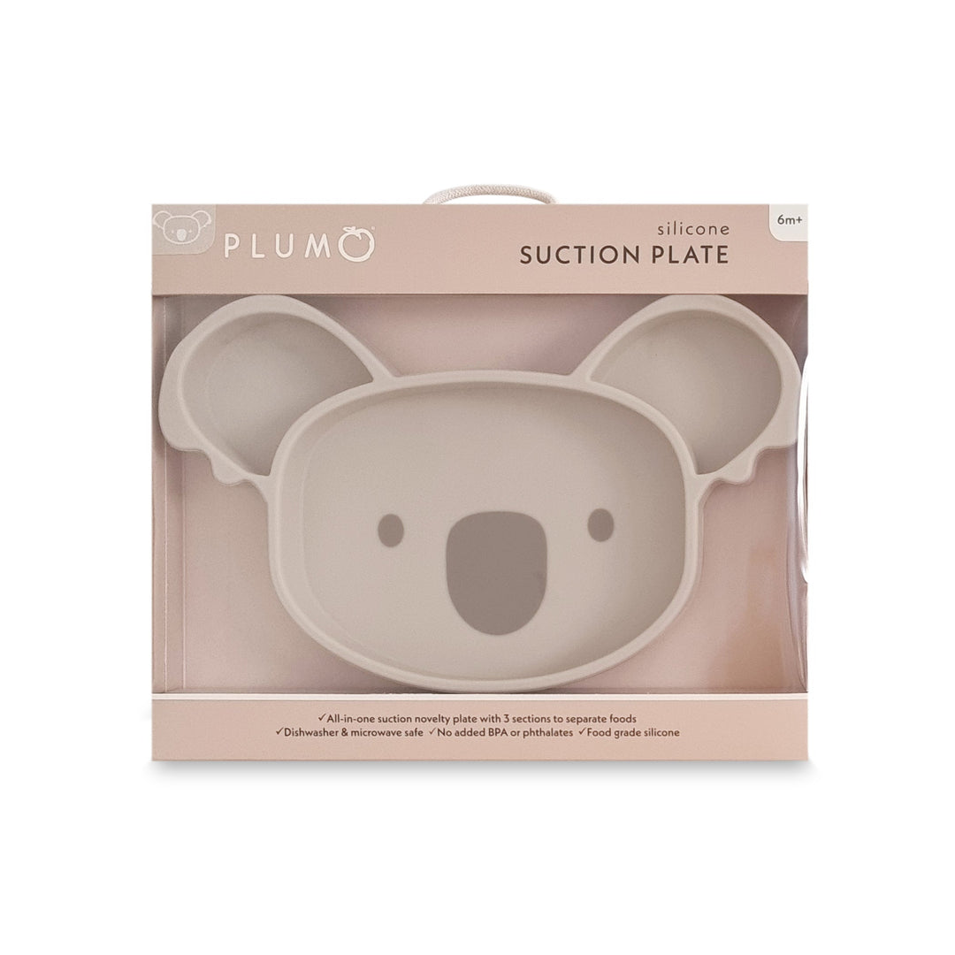 Plum Silicone Suction Koala Plate - Sand